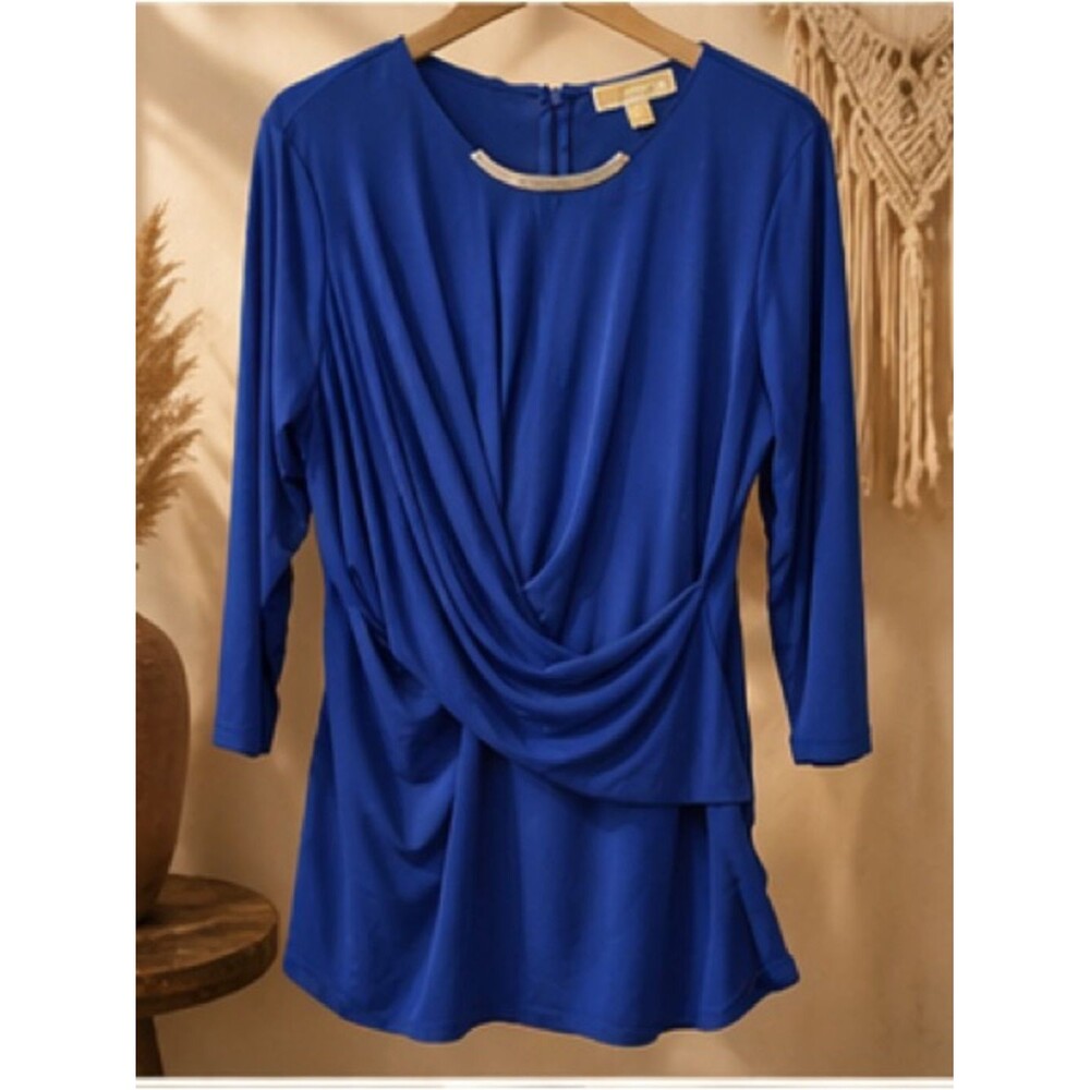 Michael Kors Cross Over Wrap Blouse Size Large